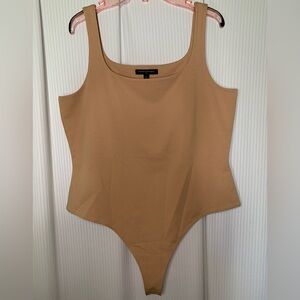 Banana Republic Bodysuit Sleeveless Thong Style Taupe Size Large